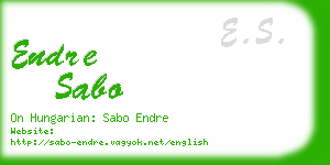 endre sabo business card